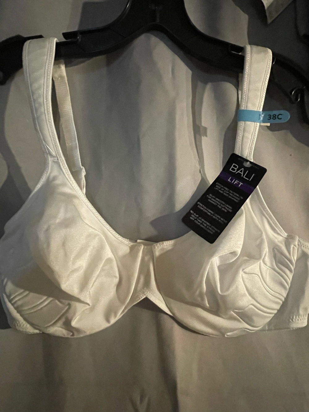 BALI Lift White Unlined Underwire Women's Bra 38C Style 3353